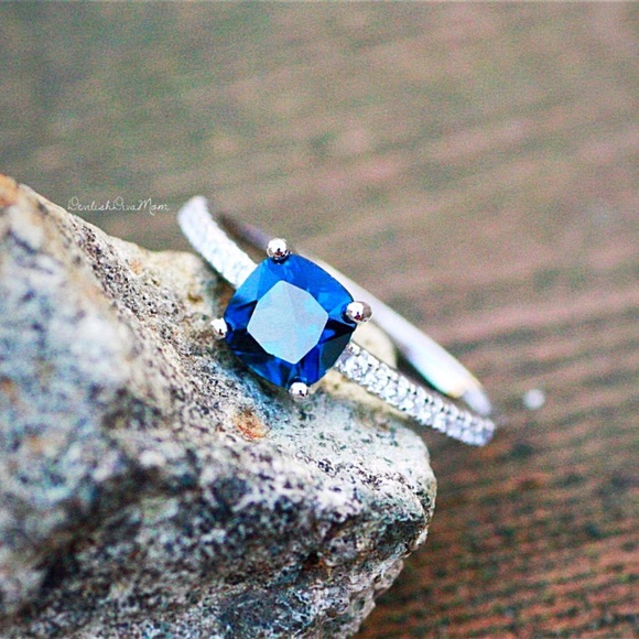 Jewelry | London Blue Topaz Square Cut Solid Ring | Poshmark